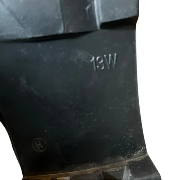 🖤 Black Leather Combat BootsMen’s 13W ‎ Lace-Up Lug Sole
